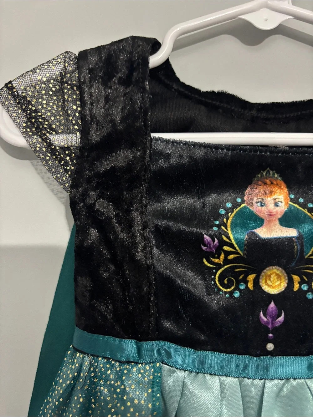 Disney Teal and Black Princess Dress with Purple Accents